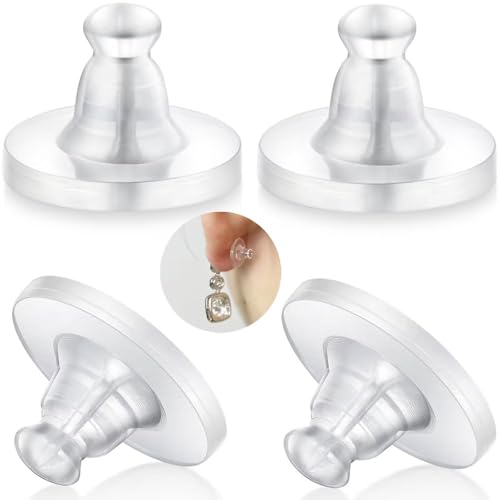 Ohrring-Verschlüsse aus Gummi, weich, transparent, für Ohrstecker, hypoallergene Silikon-Ohrring-Verschlüsse, Ersatz-Sicherheits-Stopper, 200 Stück von Catinee