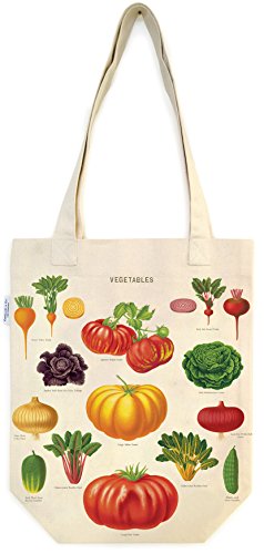 Cavallini Vegetable Gardentote Bag Tragetasche, Textil, Mehrfarbig, 22x40.5cm von Cavallini