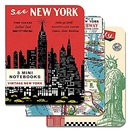 Cavallini Papers & Co Mini Notebooks Vintage New York Mini Notebooks zusammen verpackt als One Set, 10,2 x 13,5 cm von Cavallini