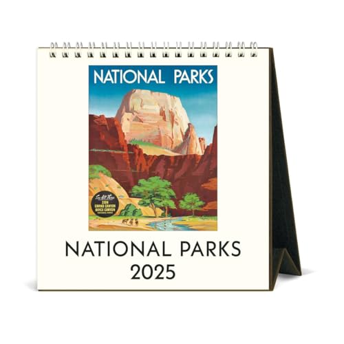 Cavallini & Co. National Parks Tischkalender 2025, Staffelei, 16,5 x 16,5 cm von Cavallini