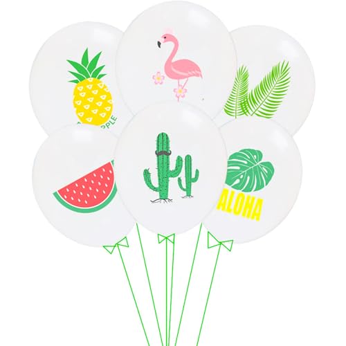 18 Stück Hawaiianische Luau Luftballons,Tropische Party Luftballons,Hawaiianische Luau Latex Luftballons für Geburtstag,Baby Shower,Hochzeit,Party Dekorationen von CavspkArt