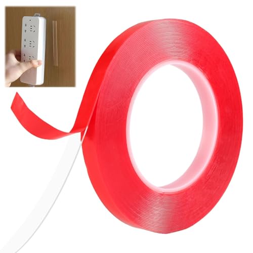 Caybats Doppelseitiges Acryl-Klebeband 12mm x 10m – Nano Double Sided Tape für Innen- und Außenbereich, UV-Beständig und Wasserdicht, Ideal für Glas, Metall, Holz und Kunststoffe von Caybats