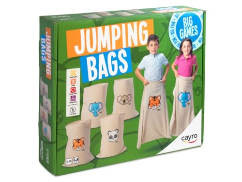 Cayro – Jumping Bags – Treten Sie gegeneinander an, um der Erste zu Sein – Springen Sie auf Tiersäcke – Messen Sie Sich mit Familie und Freunden – 2 bis 4 Spieler von Cayro