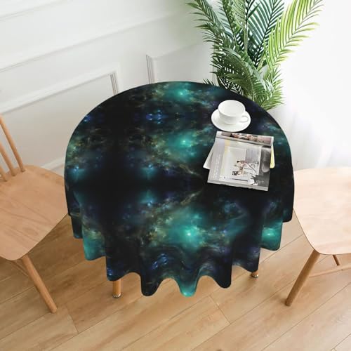 Cbaaghh Tischdecke mit Galaxie-Hintergrund, runde Tischdecke, geeignet für Partys, Picknicks, Hochzeiten, Cafés, Restaurants von Cbaaghh