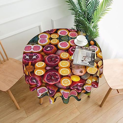 Cbaaghh Tischdecke mit Obstbild-Standarddruck, runde Tischdecke, geeignet für Partys, Picknicks, Hochzeiten, Cafés, Restaurants von Cbaaghh