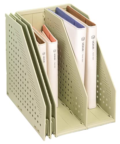 Einziehbare A4 Stehsammler mit 4 Fächer Desktop Stehordner Magazinständer Unterlagenhalter Zeitschriftenhalter Prospektsänder Zeitungsstände Briefablage Desk Organisation Rack für Büro, CD, Bücher von Ccomage