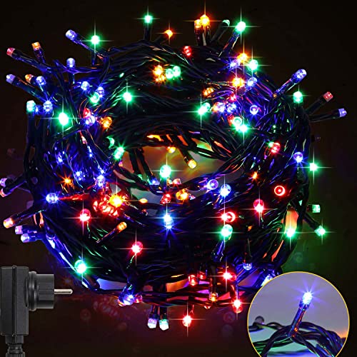 Cecaylie LED Lichterkette Außen, 30m 300LEDs mit 8 Leuchtmode, Speicherfunktion, IP44 lichterketten Deko Beleuchtung Weihnachtsbeleuchtung für Weihnachten Halloween Hochzeit,Bunt von Cecaylie