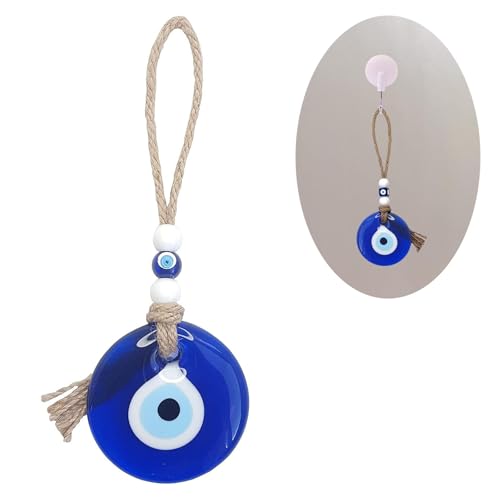 Ceeyoll 1Stück Blauer Böser Blick Anhänger Türkisches Blaues Auge Glas Charme,Ornament Amulett Dekoration Home Decor Schutz Segen Geschenk Glasperlen Anhänge,Suitable for Decoration and Gift Giving. von Ceeyoll