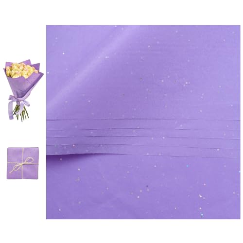 Ceihwa 20 Blätt Glitter Seidenpapier Bunt 50x66cm Transparentpapier zum Basteln Bastelpapier Tissue Paper Einpackpapier Seidenpapier zum Verpacken Geschenkpapier Verpackungsmaterial Geschenke für DIY von Ceihwa