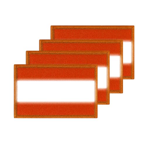 Ceihwa 4 Reflektor Klett Patch Leuchtend Aufnäher Reflektierend Sicherheitsflicken Rucksack Patches Klett Reflektoren Reflector Patch Reflective Reflektierender Aufnäher für Nachtsport, Orange von Ceihwa