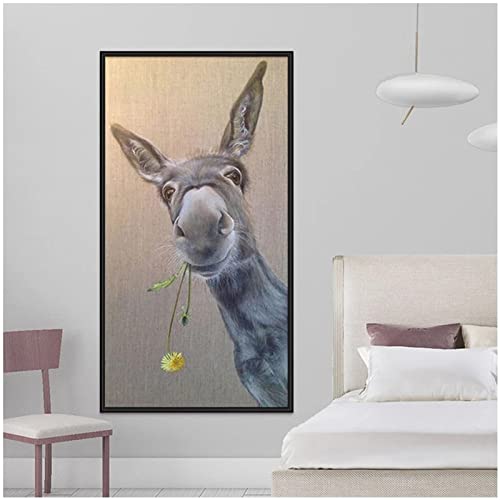 Cekog 5D DIY Diamond Painting Kit, Esel Diamant Painting Bilder für Erwachsene Kinder Malen nach Zahlen Vollbohrer Kristall Strass Stickerei Mosaik Malerei für Zuhause/Dekor Square Drill 40x80cm von Cekog