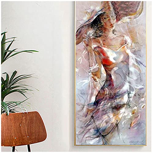 Cekog Diamond Painting Set, Sexy Frauen DIY 5D Diamant Painting Bilder Full Groß Kristall Strass Stickerei Diamant Malerei Kits für Wohnzimmer Schlafzimmer Büro Wand Dekoration Square Drill 60x120cm von Cekog