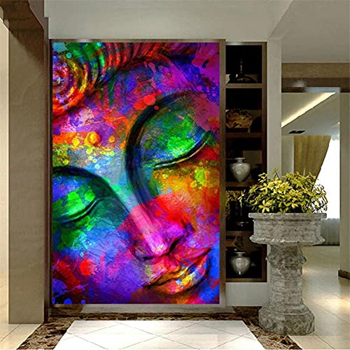 Diamond Painting kits Full Drill Buntes Gesicht,5D DIY Groß Diamant Gemälde Erwachsene Kristall Strass Stickerei Kreuzstich Mosaik Leinwand Malerei Art Crafts for Home Wall Décor Square Drill 80x100cm von Cekog