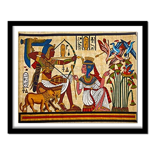 Pharao ägypt Malen nach Zahlen Erwachsene DIY Handgemalt Ölgemälde Malerei auf Leinwand Kinder Anfänger Malsets mit Pinseln Acrylic Paint by Numbers Kits Haus Wand Decor Geschenk 40x50cm Ohne Rahmen von Cekog