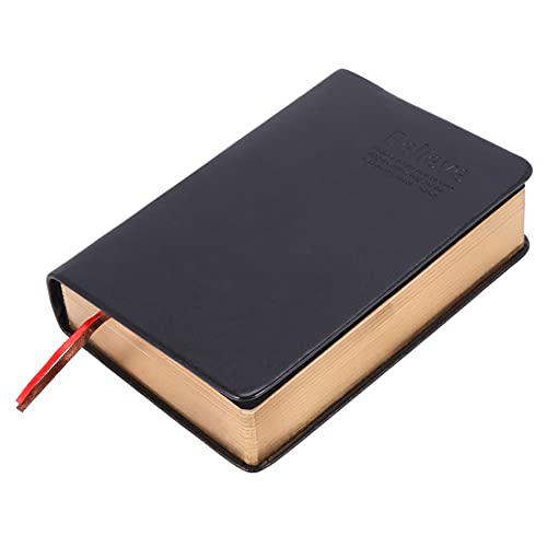 Celabie Jahrgang Dickes Papier Notizbuch Notizblock PU + Papier Bibel Tagebuch Buch Zeitschriften Agenda Planer Schule BÜRo Schreibwaren Schwarz + Gold von Celabie