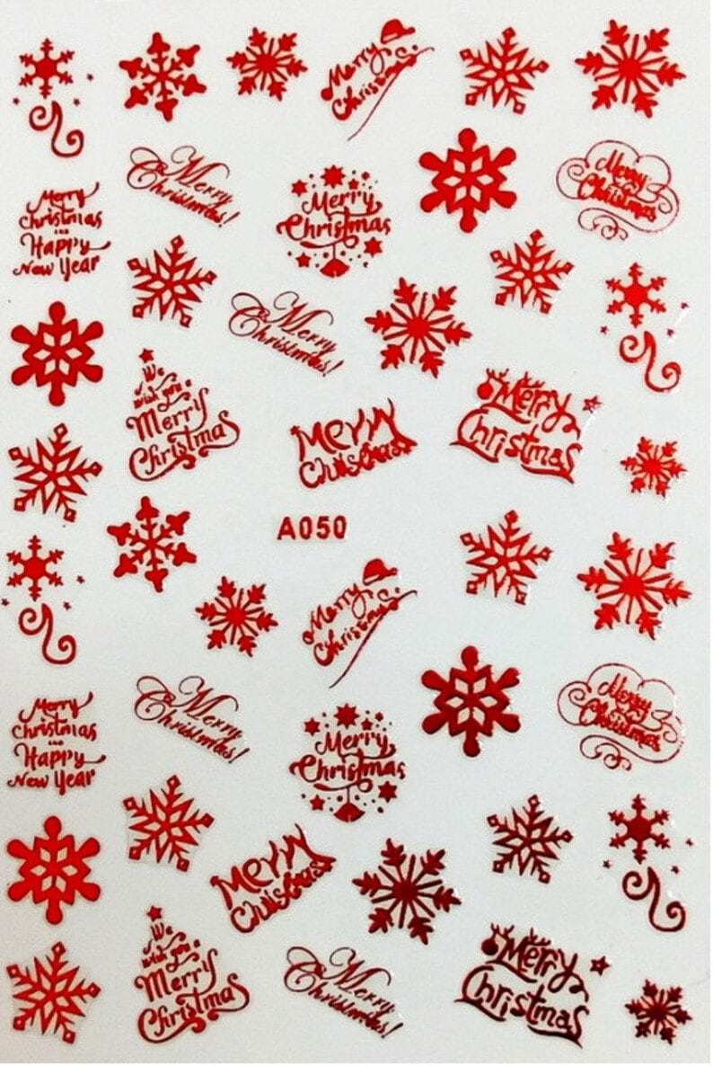 3D Merry Christmas Happy Newyear Stern Schneeflocke Selbstklebende Nail Art Sticker/Geschenkidee Für Sie von CelebrationCuration