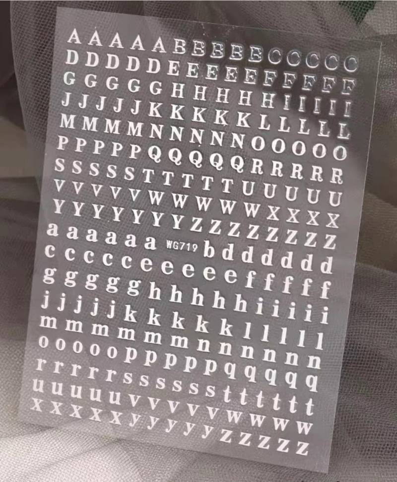 Fancy Buchstaben Aufkleber/3D Alphabet Nagelsticker Geschenkideen Für Sie Ihn Kinder von CelebrationCuration