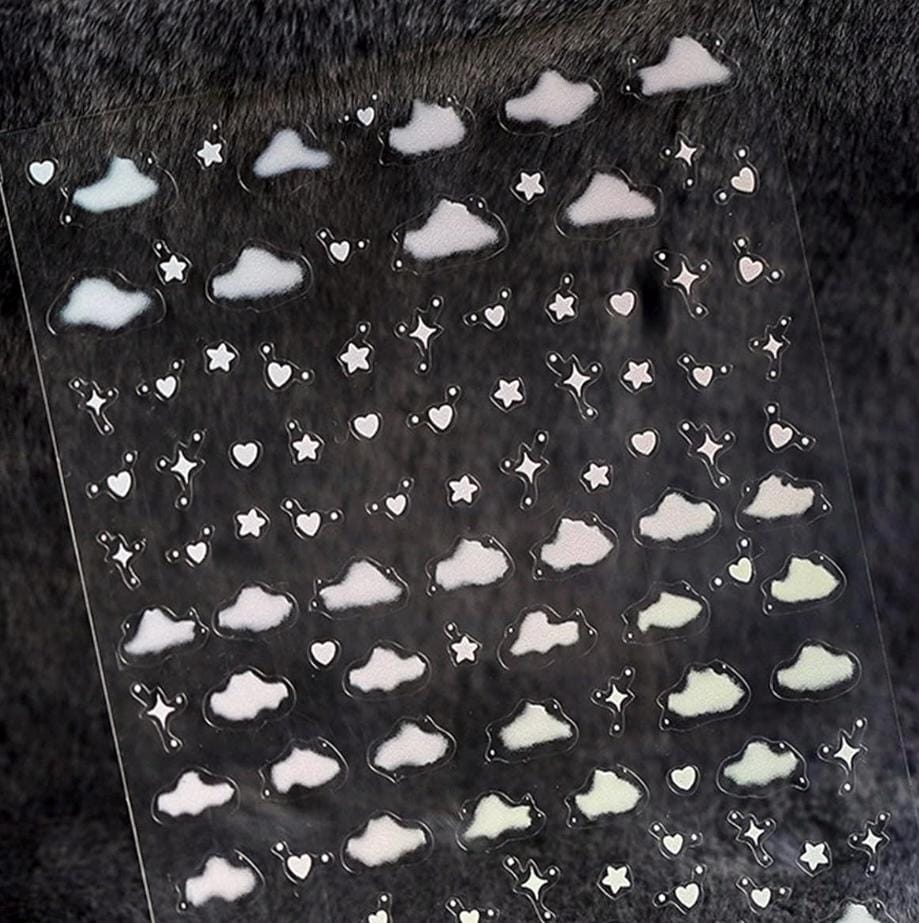 Wolke Nagelsticker | Abstrakte Nagel Designs von CelebrationCuration