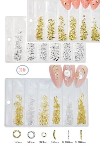 3 Pcs Nail Charms NäGel Nagel Charms Nagel Steine Glitzersteine NäGel Nail Charms Gold Nail Gems Charms FüR NäGel Overlays NäGel Nails Charms Charms Nails Nagel Schmuck Nail Art Charms Nagel Schmuck von Celiodd