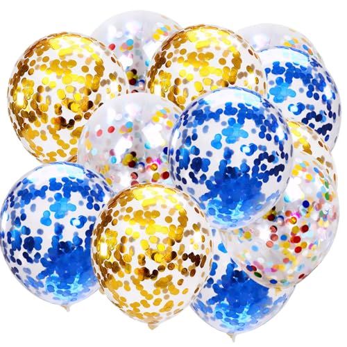 30 Stück Luftballons Bunt Bunte Luftballons Konfetti Konfetti Luftballons 12 Zoll,Ballons Bunt mit Glitzer-Pailletten für Geburtstag Hochzeit Babyparty Weihnachten Bunte Luftballons Konfetti von Celiodd