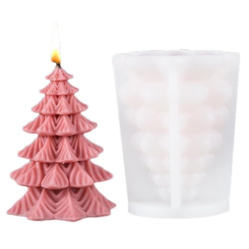 3D Silikonform Weihnachtsbaum Kerzenform, Weihnachtsbaum Form Kerzengießform, für Herstellung Von Kerzen, Aromasteinen, Schokolade von Celuicion