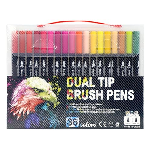 Celuicion Acryl-Marker-Set, Farbstifte - Buntes Marker-Set mit Doppelspitze,Tragbares Kunststift-Set, wasserfeste Acrylfarbenstifte für und Mädchen von Celuicion