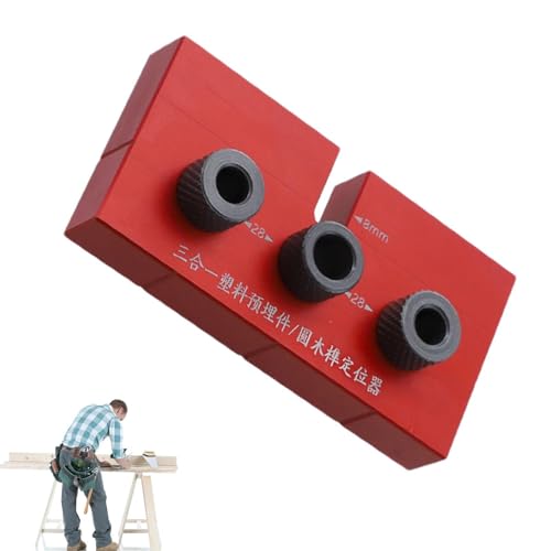 Celuicion Doweling Jig für Holzbearbeitung, Dübel Jig -Kit,Einstellbarer Bohranleitung Jig Block | Professionelle Bohrhandbuch Elektrowerkzeugzubehör -Jigs für Holzbearbeitung von Celuicion