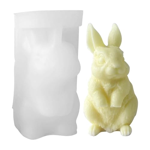 Ostern Kaninchen Silikonform, Osterhase Kerzen Gießform, Ostern Kaninchen Formen für Tortendeko, Schokolade, Seife, Sojawachs Kerzen, Ostergeschenke von Celuicion