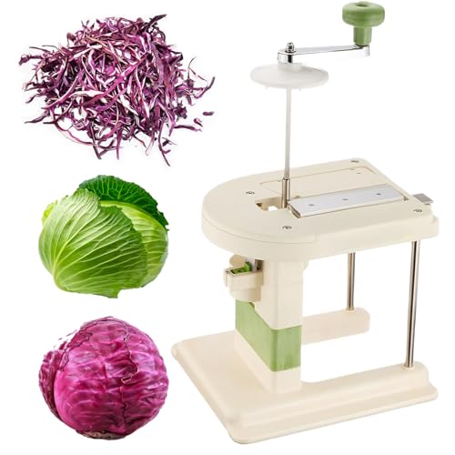 Cemssitu Cabbage Shredder, Japanese Cabbage Slicer Shredder, Cabbage Cutter Shredder Machine, Multi-Function Vegetable Cutter, Hand-Cranked Cabbage Machine for Home Kitchen von Cemssitu