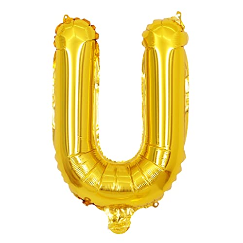 Goldene Buchstaben Luftballons Hochzeit Geburtstag Party Dekorationen Banner Party Gold Buchstaben Luftballons (U, U) von Cenlang