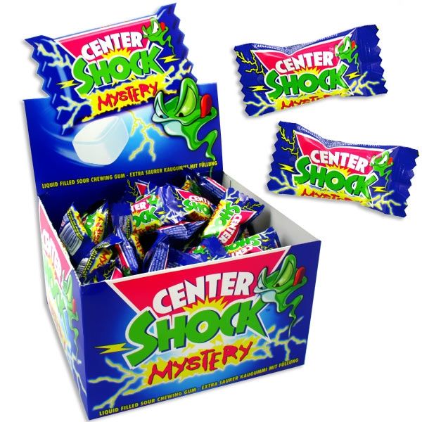 Großpackung Center Shock Mystery Mix 100 Stk., super saurer Kaugummi mit flüssigem Kern, 400g von Center Shock