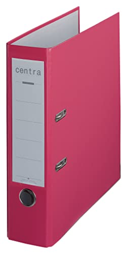 Centra Standard-Ordner (grauappe RC, mit PP-Folie kaschiert, A4, 8 cm Rückenbreite, Chromos) fuchsia, 20 Stück von Leitz