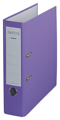 Centra Standard-Ordner (grauappe RC, mit PP-Folie kaschiert, A4, 8 cm Rückenbreite, Chromos) violett, 20 Stück von Centra