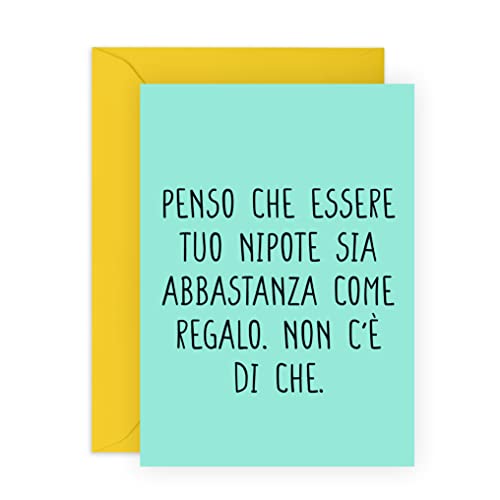 Central 23 Biglietto d'auguri blu per zia - ESSERE TUO NIPOTE SIA ABBASTANZA - Biglietto d'auguri per zio - Biglietto d'auguri divertente per uomo e donna - Regalo di compleanno per lui lei von Central 23