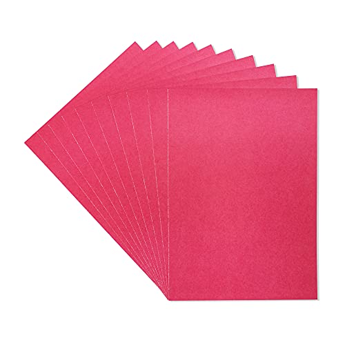 Centura Pearl Einfarbige 10 Bogenpacken, cardstock, Cherry, 34.4 x 22.5 x 0.5 cm von Crafter's Companion