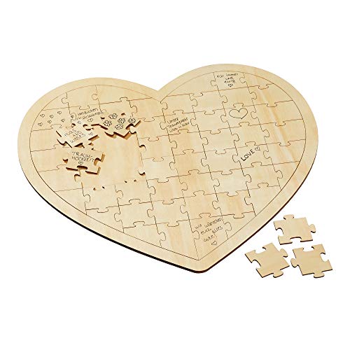 Cepewa Wunschherz Puzzle Holz Hochzeit Gästebuch Party Gästebuch Herz Hochzeit von Cepewa