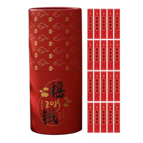 2025 Snake Year Envelope Tube, Year of the Snake Red Envelopes, Handwritten Note, Red Envelope Holder, Chinese New Year Present Packaging, New Year Red Envelopes Box for Chinese New Year von Ceprznvey