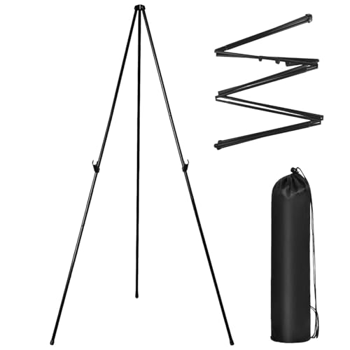 Art Tripod, Easel Stand, verstellbar, Höhe aus Aluminiumlegierung, Easel, mehrere Aufstellmöglichkeiten, tragbar und leicht, ideal für Tablet & Bodennutzung, 62,99 Zoll von Ceprznvey