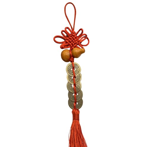 Good Luck Ornament für Türen, Feng Shui-Ornamente, traditioneller chinesischer Knot mit Quaste, Anhänger, Lucky Gourd für Gesundheit und Erfolg, 29 cm, Kupfermaterial von Ceprznvey