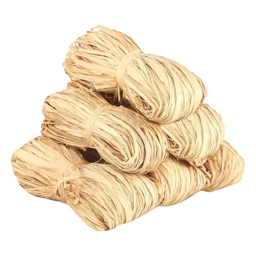 Raffia Straw, Raffia Ribbon, Easy to Cut Decorative Versatile Handmade Ribbon Craft for Flower Bouquet Decoration, Wrapping Present and Paper, Wedding Supplies, 50 g Per Roll von Ceprznvey