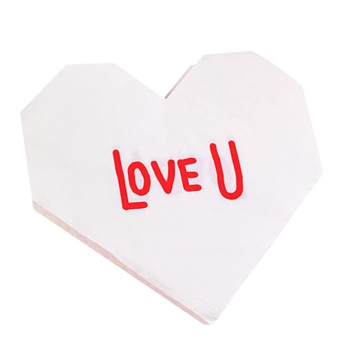 Valentine's Day Heart Napkins | Red Hearts Tissue Decoratives Paper Hand Towels – Dekorative Napkins, Valentine's Days Supplies for Familie, Freunde und Colleagues von Ceprznvey