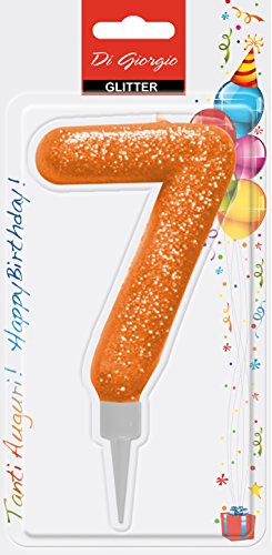 Cereria di Giorgio 58160 67 Kerze-Geburtstag Riesen mit Glitter Anzahl 7 von Cereria di Giorgio