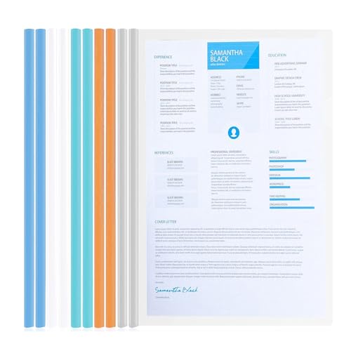 A4 Sliding Bar Binder, Kunststoff A4 Sliding Bar Binder, A4 Kunststoff Bericht Abdeckungen, 10 Stück Schiebebinder A4, Klemmschienen A4, Ordnerschieber, Sliding Bar Bindern, Klar A4 Sliding Bar Binder von Cerioll