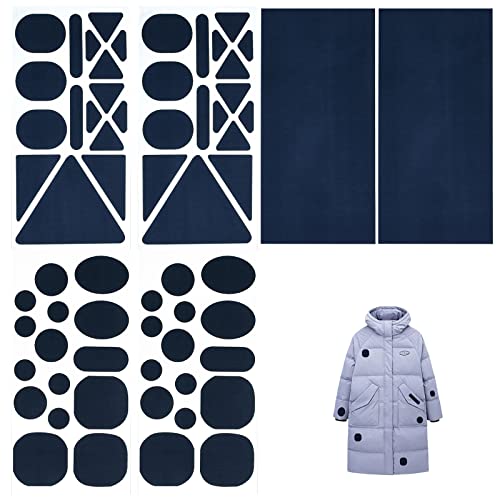 Daunenjacken-Flicken aus Nylon,Reparatur Flicken Daunenjacke,6 Blatt Reparatur Patches,Nylon Reparatur Flicken,Daunenjacke Reparaturflicke,Aufnäher Zum Aufbügeln,Daunenjacken Reparatur Aufkleber(Blau) von Cerioll