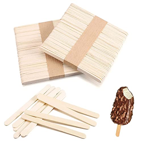 Holzstäbchen, 100 Stück DIY Handwerk Bastelarbeiten, Holz Popsicle Sticks,Holzstäbchen Zum Basteln, Holzspatel, Bastelhölzer, Eisstiele Holz, Eisstiele Aus Holz, Holz Eisstiele, Holzstiele Holzspatel von Cerioll