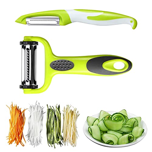 Schäler, Vegetable Peeler, Peeler, Sparschäler 2-teiliges Set, Schäler Gemüse, Schäler Aus Edelstahl, Kartoffelschäler, Spargelschäler, Sparschäler Schäler Edelstahl, Sparschäler mit Wellenschliff von Cerioll