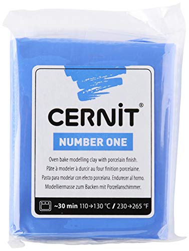 CERNIT CE0900056200 Nummer eins Lehm 56 G, blau, 7 x 5.5 x 1.5 cm von Cernit