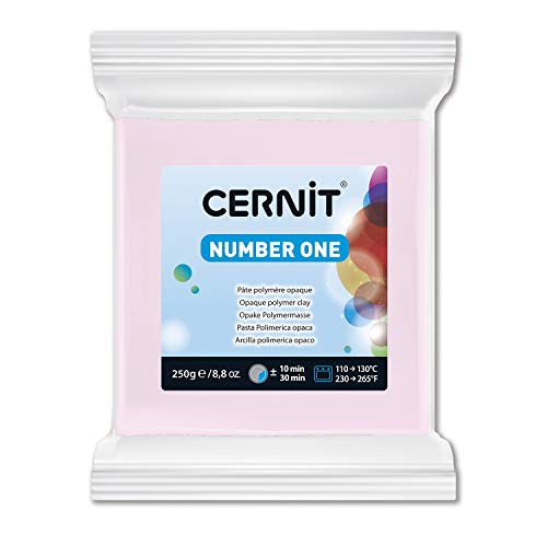 Cernit CE0900250475C - Block Modelliermasse (Polymer) NUMBER ONE, ofenhärtend, sofort gebrauchsfähig, 250g, ideal für DIY, Schmuck & Figuren, für Einsteiger und Hobbykünstler, Rosa, 1 Stück von Cernit