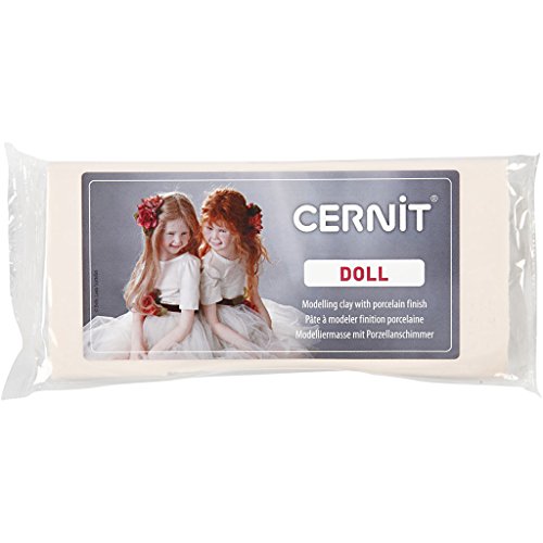 Cernit CE0950500425C - Block Modelliermasse (Polymer) DOLL, ofenhärtend, sofort gebrauchsfähig, 500g, ideal für DIY, Puppen & Figuren, für Einsteiger & Hobbykünstler, Rosabeige, 1 Stück von Cernit