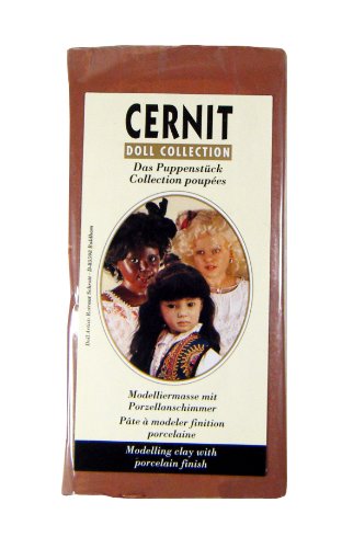 Cernit CE0950500807C - Block Modelliermasse (Polymer) DOLL, ofenhärtend, sofort gebrauchsfähig, 500g, ideal für DIY, Puppen & Figuren, für Einsteiger & Hobbykünstler, Karamel, 1 Stück von Cernit